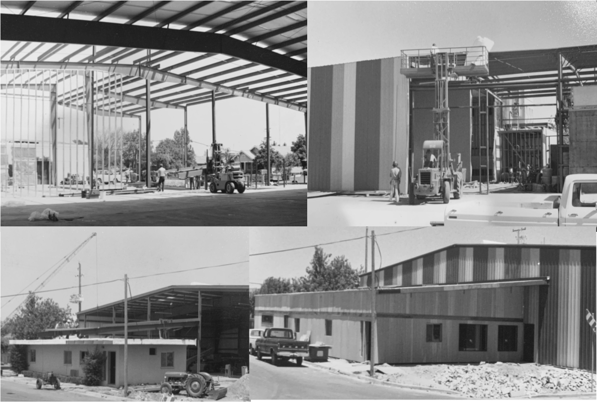 Existing warehouse construction in the mid 1970s