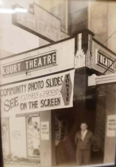 The original theater on Third Street before the fire