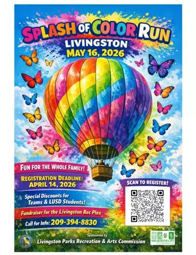 Splash of Color Run 2026 fundraiser poster