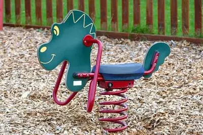 Play equipment at a Livingston city park