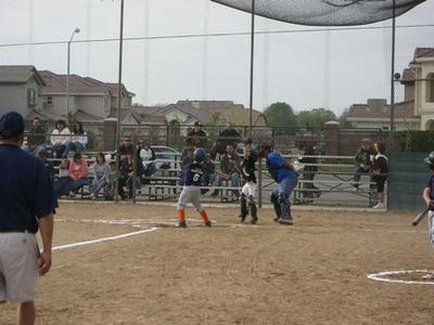 Youth baseball players on game day