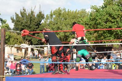 Lucha Libre wrestling ring at the festival