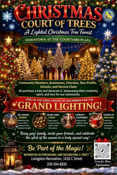 Court of Trees — A Lighted Christmas Tree Forest poster