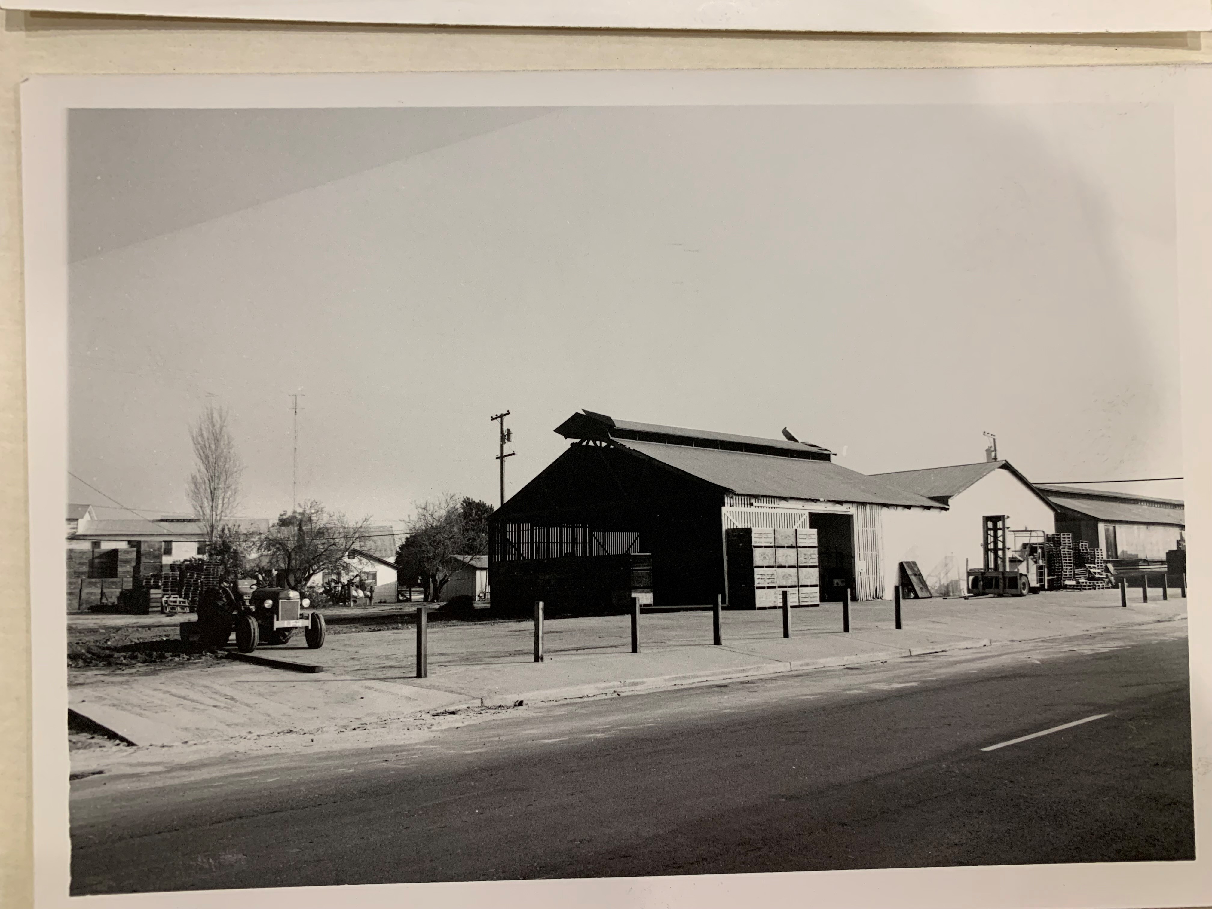 Original storage sheds located behind the original offices