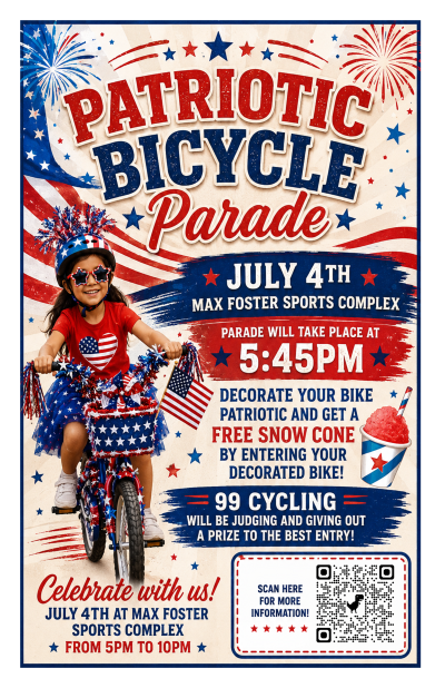 Patriotic Bicycle Parade flyer