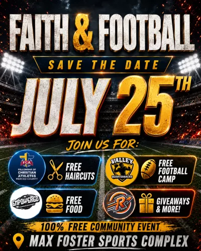 Faith & Football Camp poster