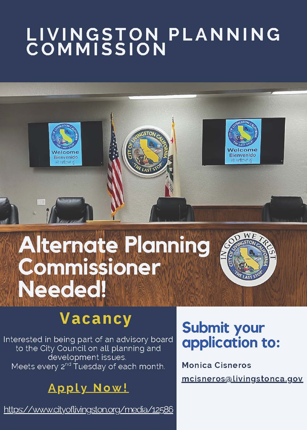 Alternate Planning Commissioner Vacancy
