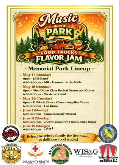 Music in the Park & Food Truck Flavor Jam poster