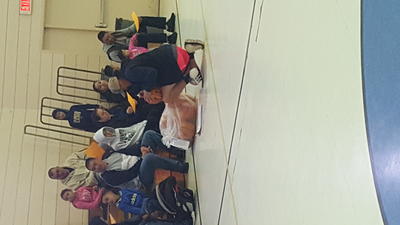 Young players practicing dribbling