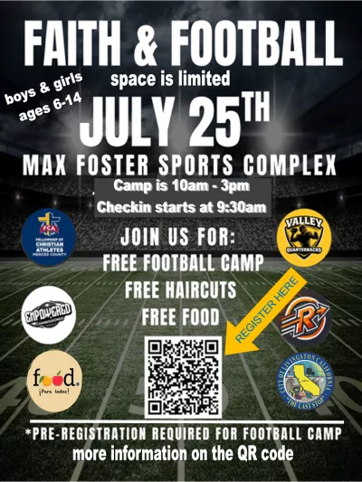 Faith and Football Kids Camp poster